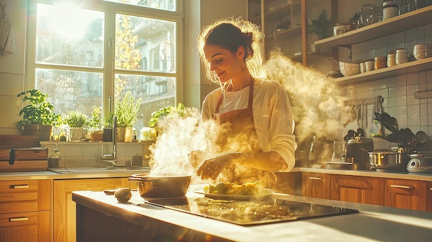 Osoba gotująca w kuchni